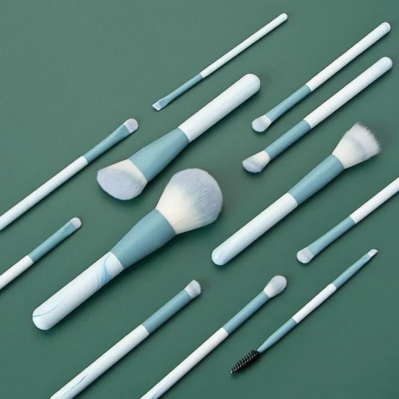 12 - Piece Soft Makeup Brush Set – Foundation, Blush, Eyeshadow & Concealer Brushes - CosmétiquebyLyria
