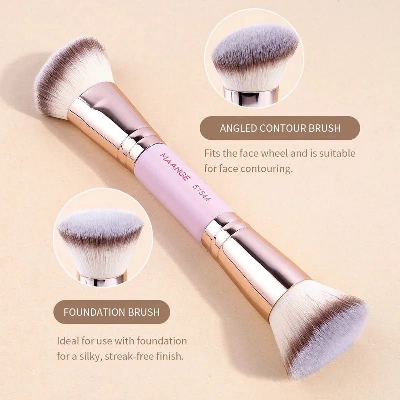 2 - Piece Double - Ended Foundation Brushes – Contouring & Blending Tools - CosmétiquebyLyria