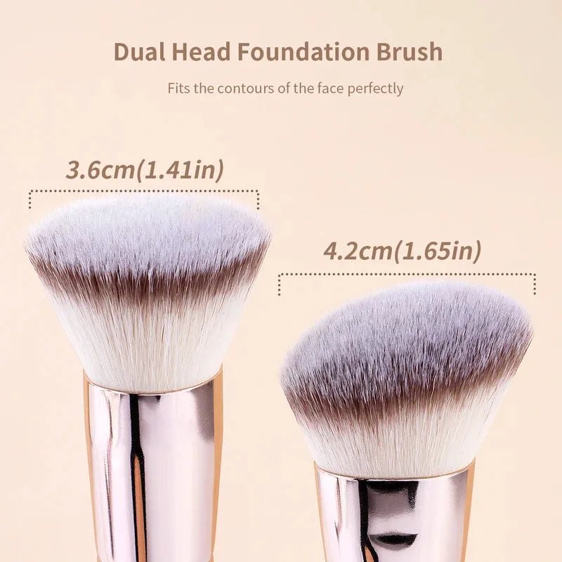2 - Piece Double - Ended Foundation Brushes – Contouring & Blending Tools - CosmétiquebyLyria
