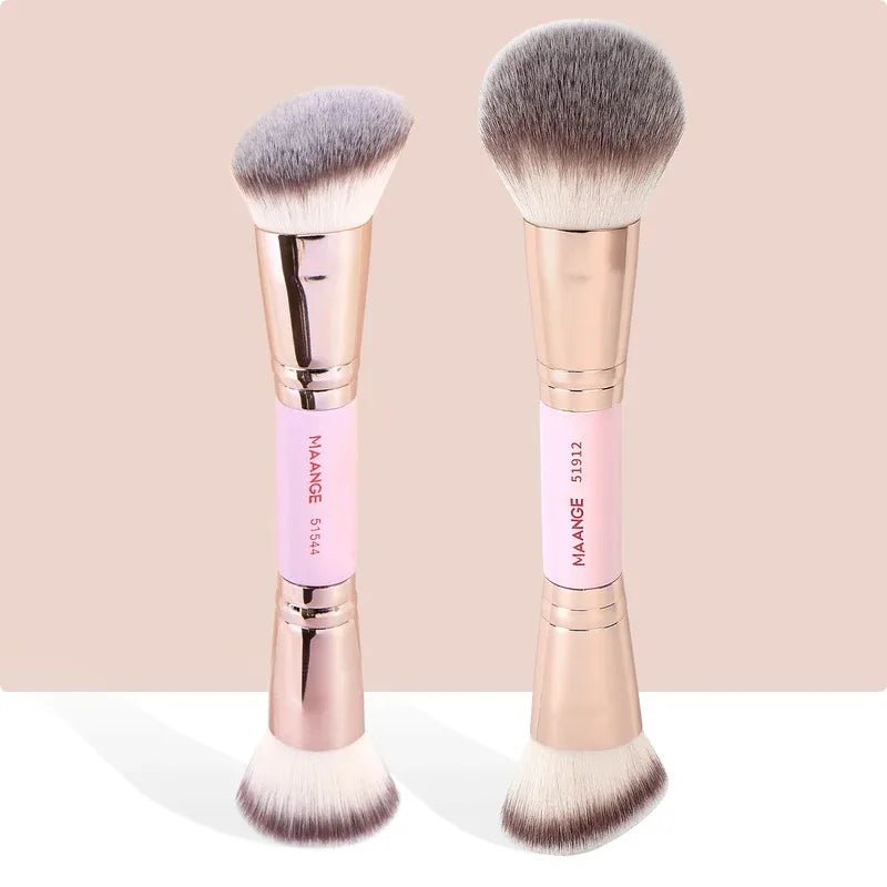 2 - Piece Double - Ended Foundation Brushes – Contouring & Blending Tools - CosmétiquebyLyria