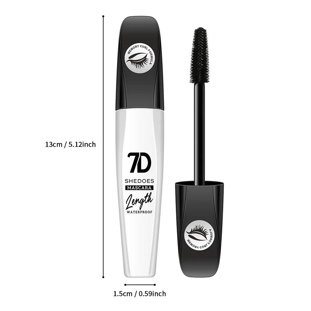 7D Waterproof Mascara – Long - Lasting Volume & Curl, Smudge - Proof Formula - CosmétiquebyLyria