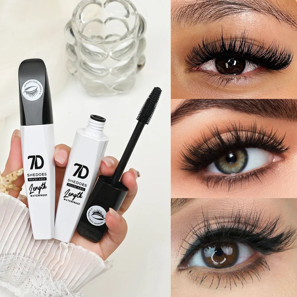 7D Waterproof Mascara – Long - Lasting Volume & Curl, Smudge - Proof Formula - CosmétiquebyLyria