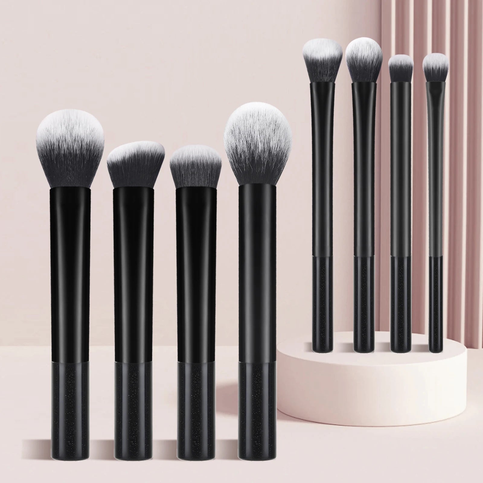 8 - Piece Professional Makeup Brush Set – Soft & Portable Beauty Tools - CosmétiquebyLyria