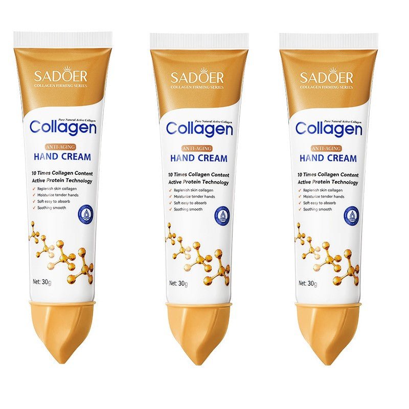 Collagen Hand Cream Set – 3 - Piece Hydrating & Anti - Aging Moisturizer - CosmétiquebyLyria