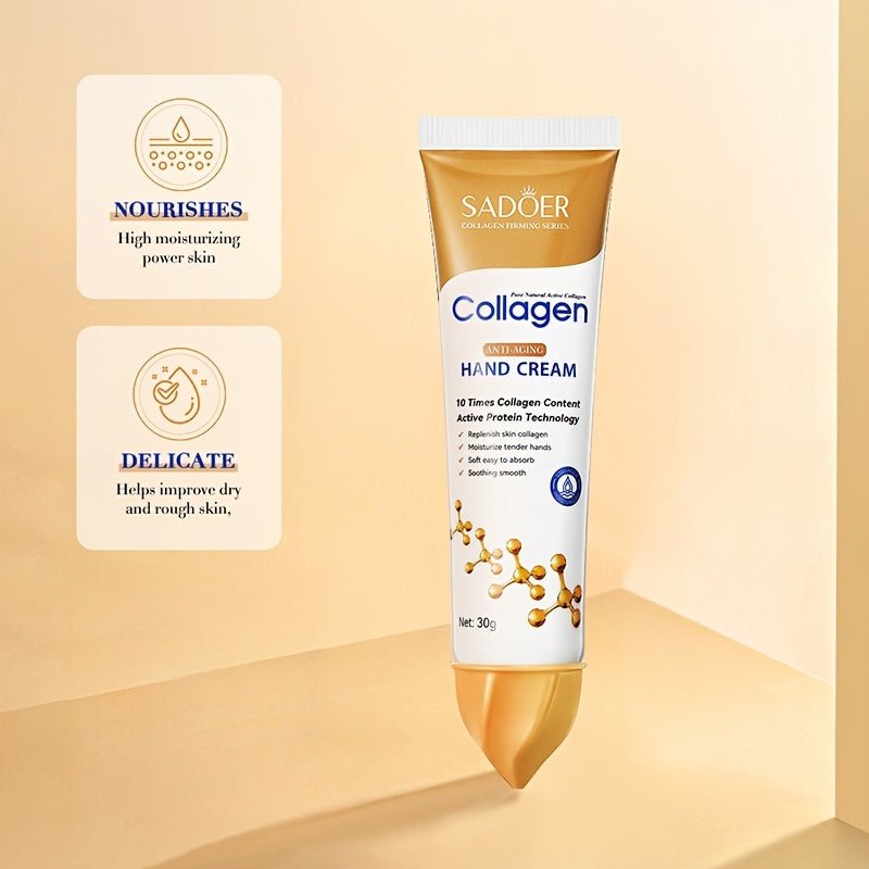 Collagen Hand Cream Set – 3 - Piece Hydrating & Anti - Aging Moisturizer - CosmétiquebyLyria