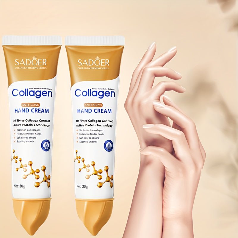 Collagen Hand Cream Set – 3 - Piece Hydrating & Anti - Aging Moisturizer - CosmétiquebyLyria