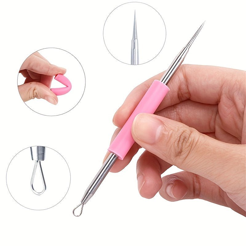 Double - Ended Silicone Blackhead Remover Tool – Gentle & Durable Skincare Accessory - CosmétiquebyLyria