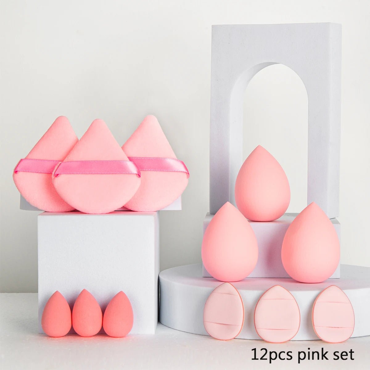 Pink Makeup Set – Brushes, Beauty Sponges, Headband & Beauty Accessories - CosmétiquebyLyria