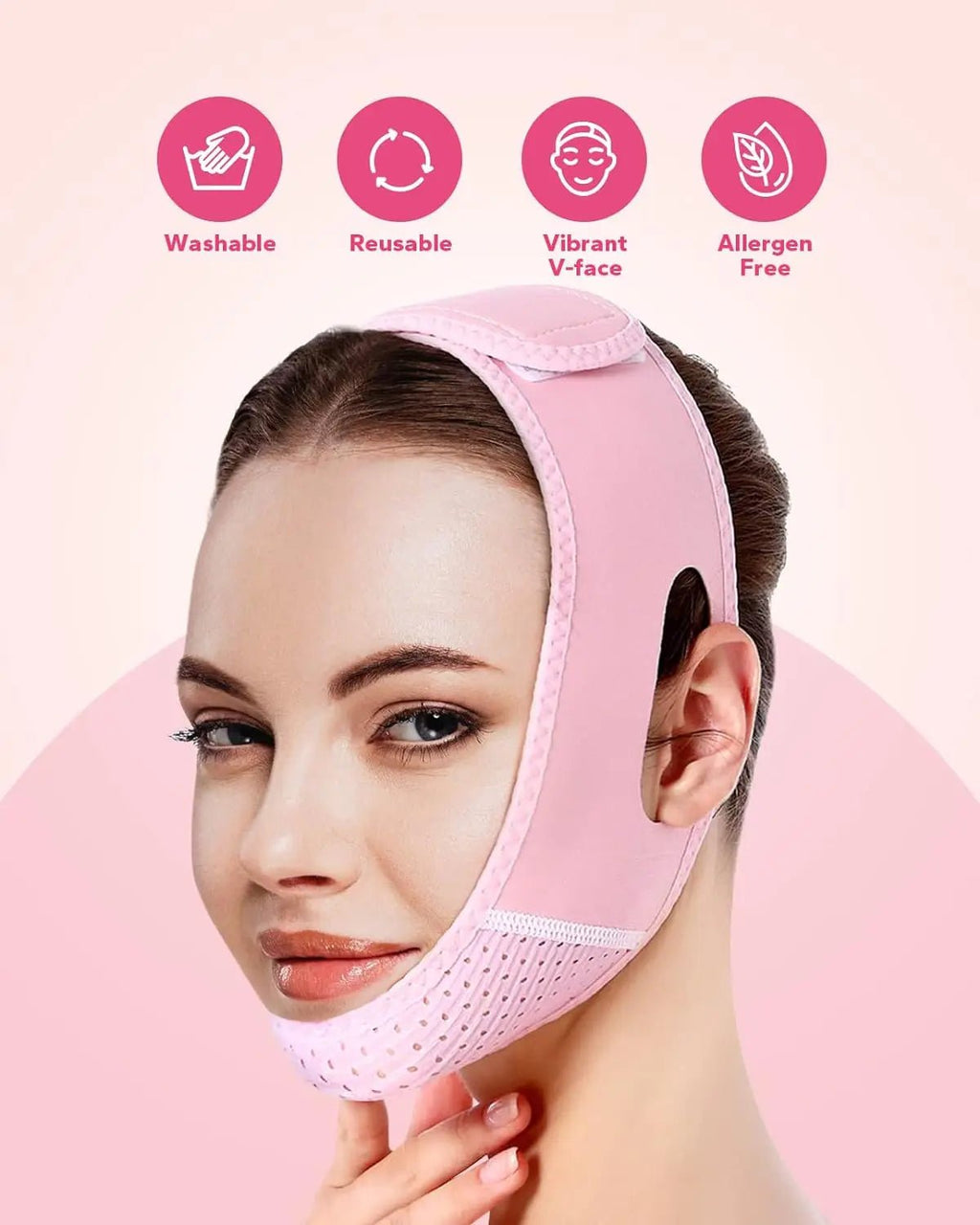 Reusable V - Line Lifting Face Mask – Double Chin Reducer & Face Slimming Strap - CosmétiquebyLyria