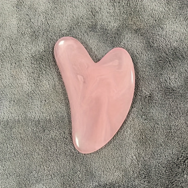 Rose Quartz Gua Sha – Heart - Shaped Facial & Body Massage Tool - CosmétiquebyLyria