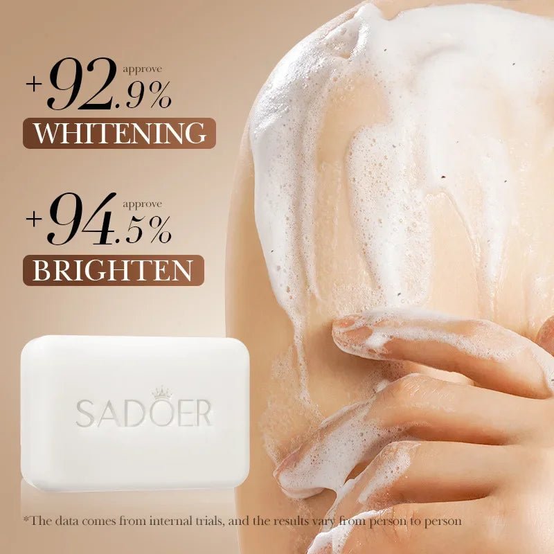 SADOER Brightening Facial Soap – Arbutin & Niacinamide for Deep Cleansing & Radiant Skin - CosmétiquebyLyria