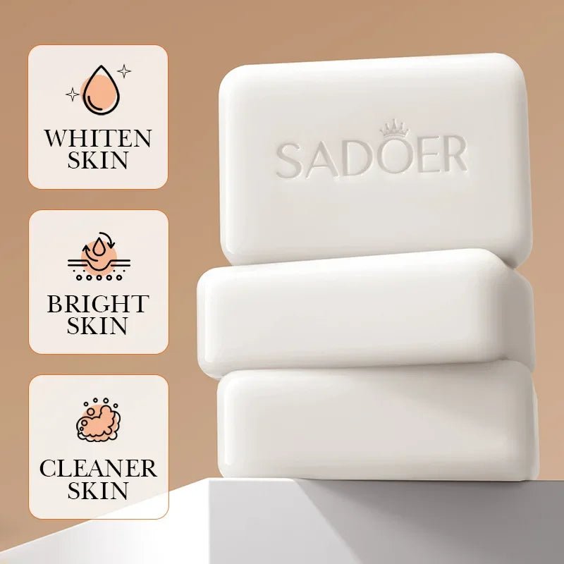 SADOER Brightening Facial Soap – Arbutin & Niacinamide for Deep Cleansing & Radiant Skin - CosmétiquebyLyria