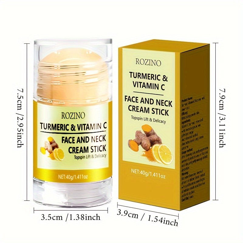 Turmeric & Vitamin C Face & Neck Cream Stick – Brightening & Moisturizing Skincare - CosmétiquebyLyria