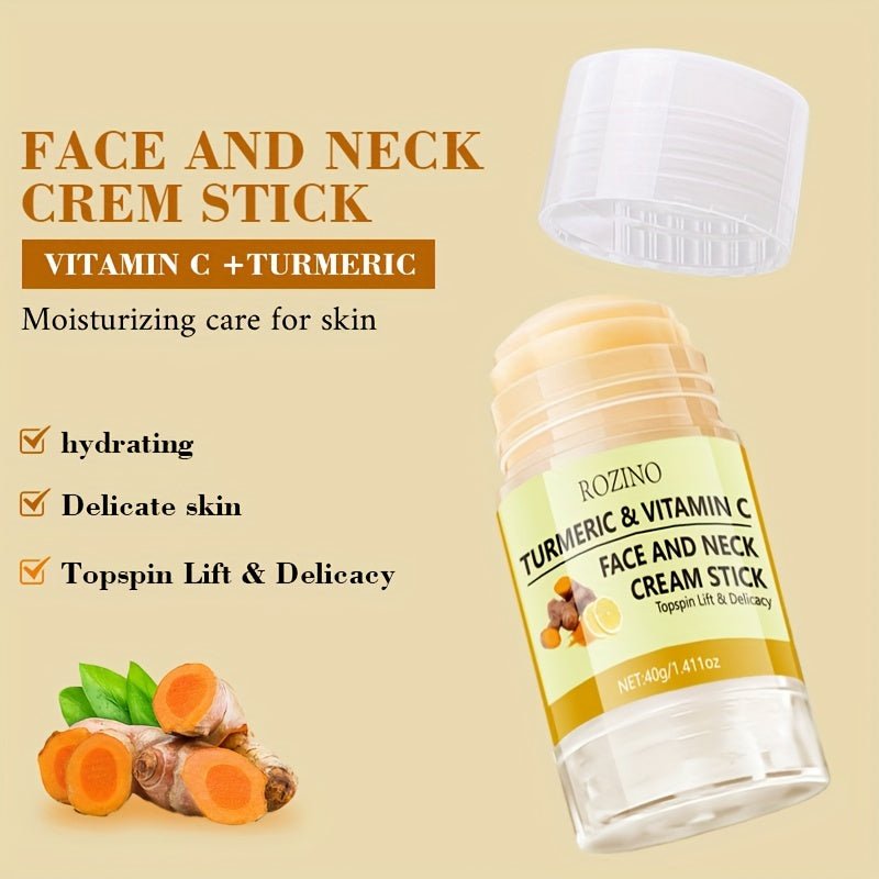 Turmeric & Vitamin C Face & Neck Cream Stick – Brightening & Moisturizing Skincare - CosmétiquebyLyria